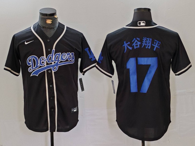 Men's Los Angeles Dodgers Shohei Ohtani #17 Black Jersey
